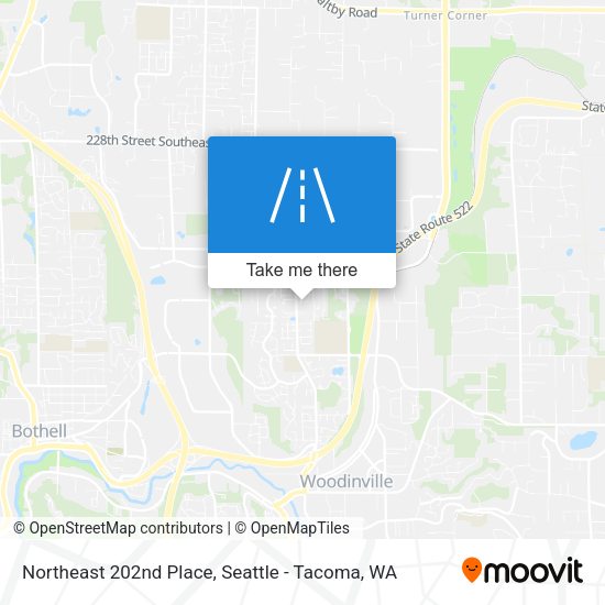 Northeast 202nd Place map