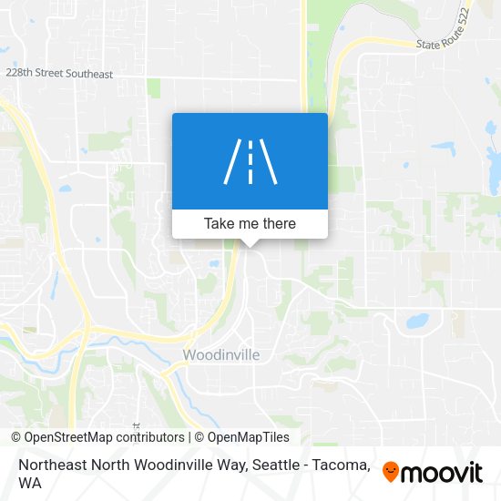 Northeast North Woodinville Way map