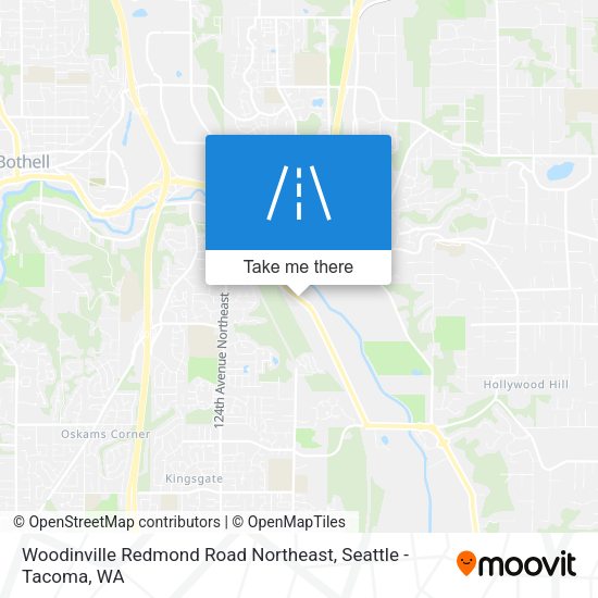 Woodinville Redmond Road Northeast map