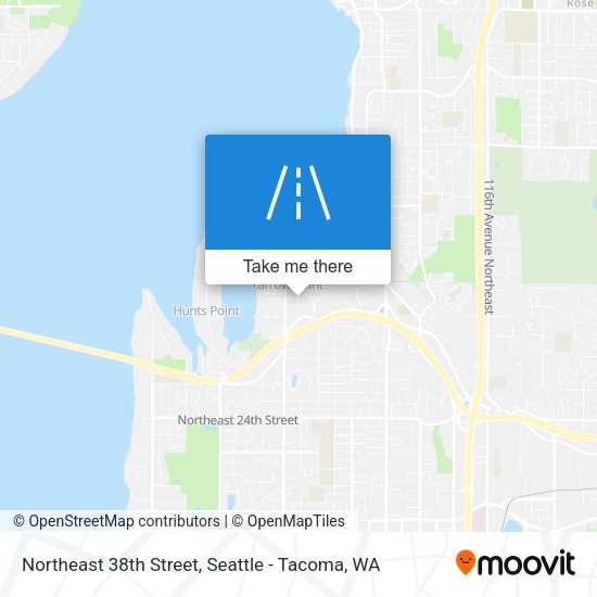 Northeast 38th Street map