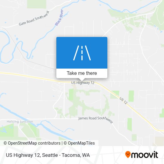 US Highway 12 map