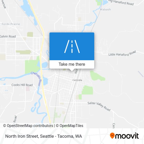 North Iron Street map