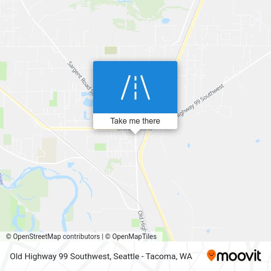 Old Highway 99 Southwest map