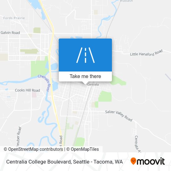 Centralia College Boulevard map