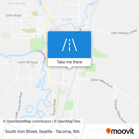 South Iron Street map