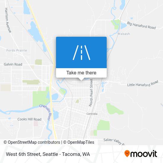 West 6th Street map