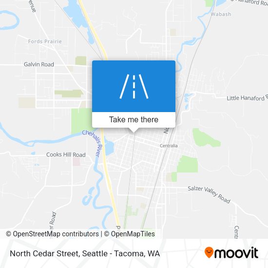 Mapa de North Cedar Street