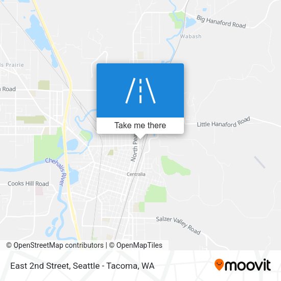 East 2nd Street map