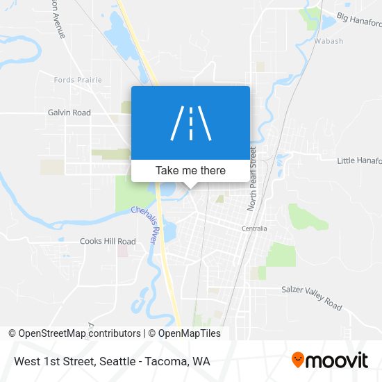 West 1st Street map