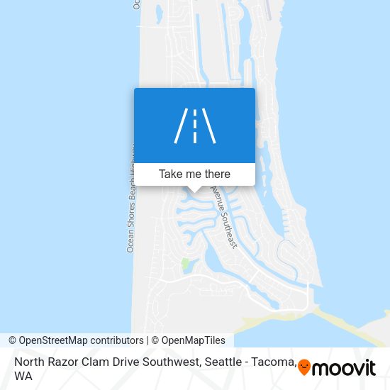 North Razor Clam Drive Southwest map