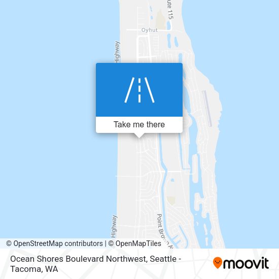 Ocean Shores Boulevard Northwest map