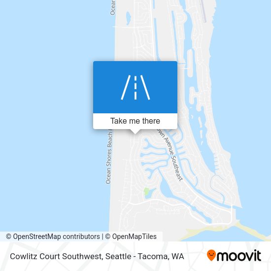 Mapa de Cowlitz Court Southwest