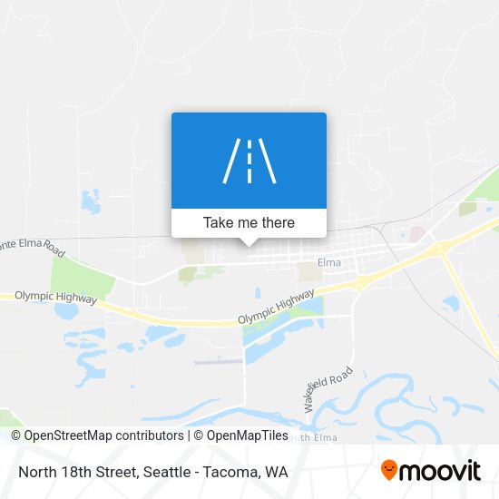 North 18th Street map