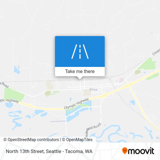 North 13th Street map