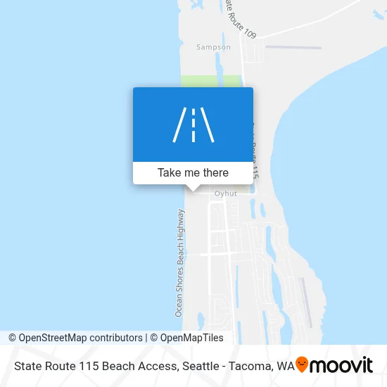 State Route 115 Beach Access map