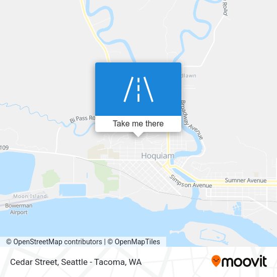 Cedar Street map
