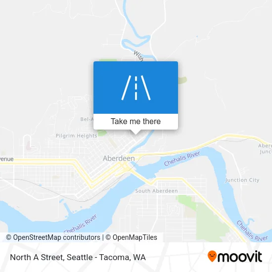 North A Street map