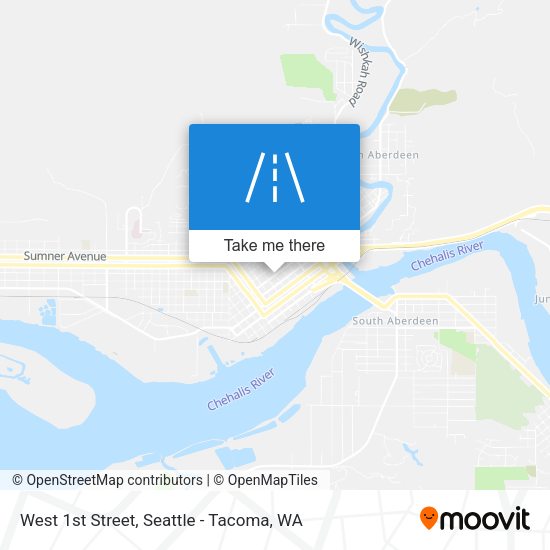 West 1st Street map