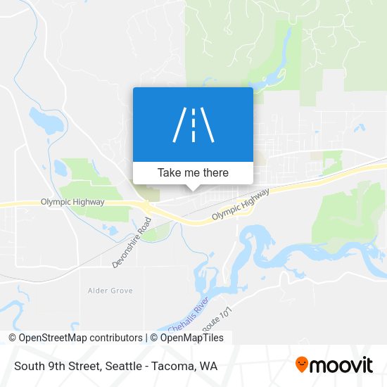 South 9th Street map