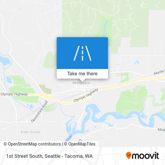 1st Street South map