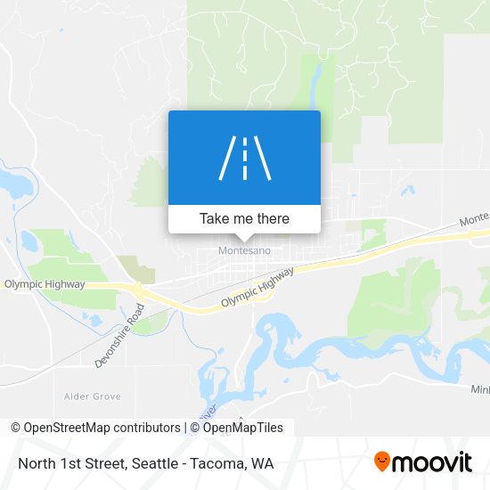 North 1st Street map