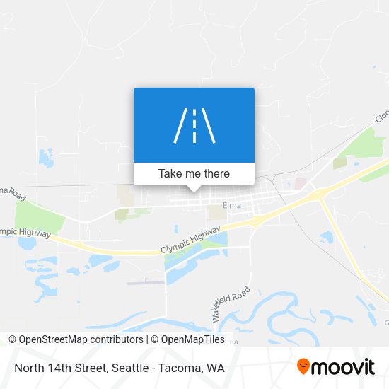 North 14th Street map