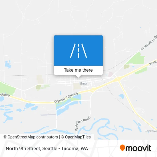 North 9th Street map