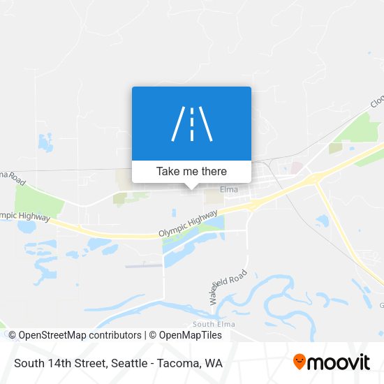 South 14th Street map