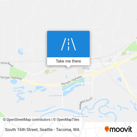 South 16th Street map