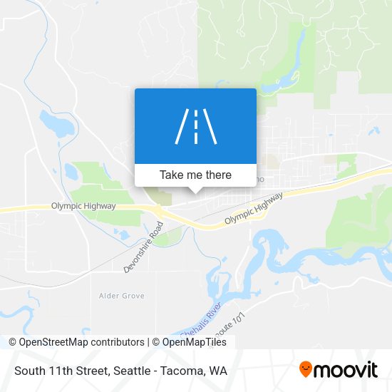 South 11th Street map