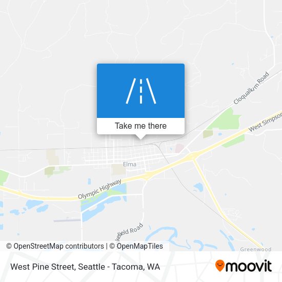 West Pine Street map