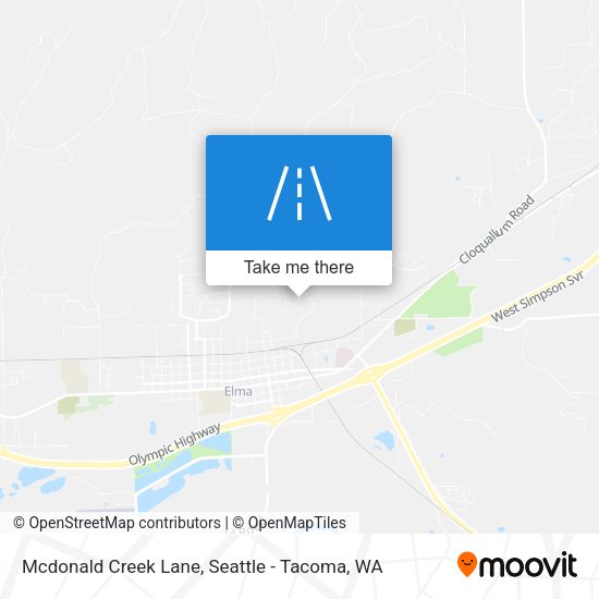 Mapa de Mcdonald Creek Lane