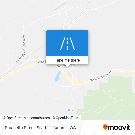 South 4th Street map