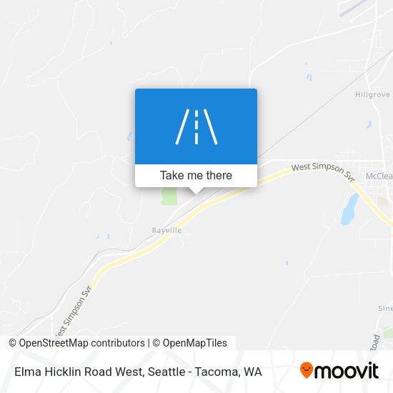 Elma Hicklin Road West map