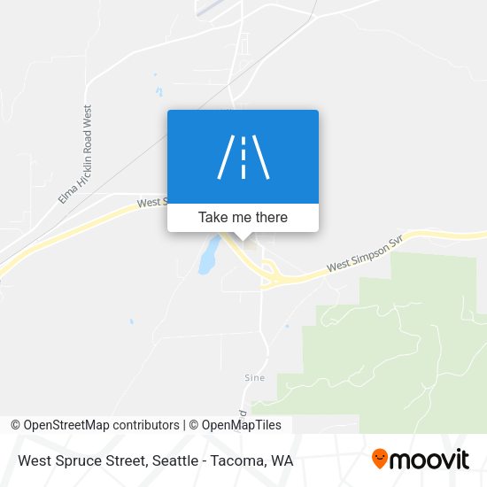 West Spruce Street map