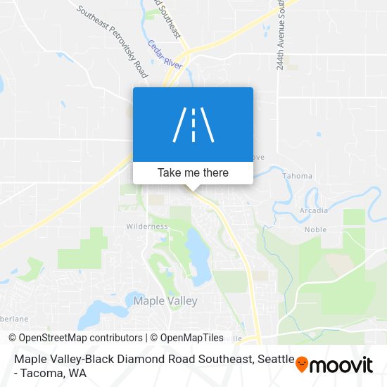 Maple Valley-Black Diamond Road Southeast map