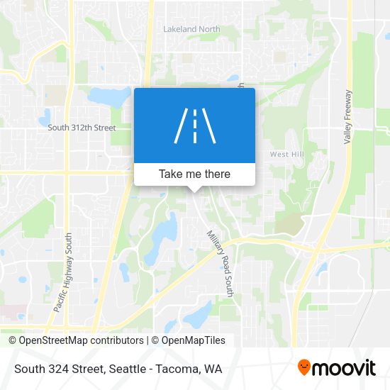 South 324 Street map