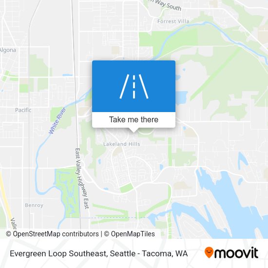Evergreen Loop Southeast map