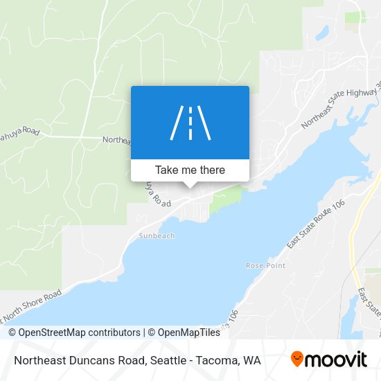 Northeast Duncans Road map