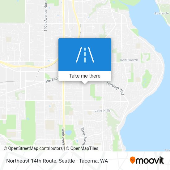 Mapa de Northeast 14th Route
