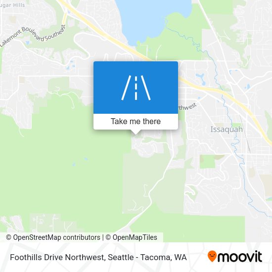 Mapa de Foothills Drive Northwest