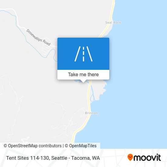 Tent Sites 114-130 map