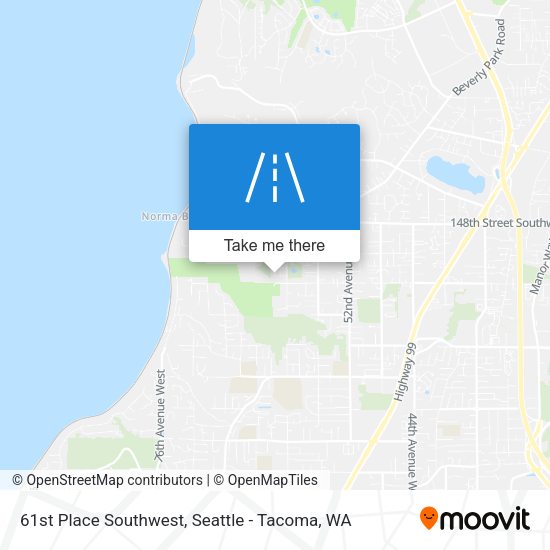 61st Place Southwest map
