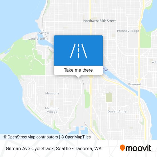 Mapa de Gilman Ave Cycletrack