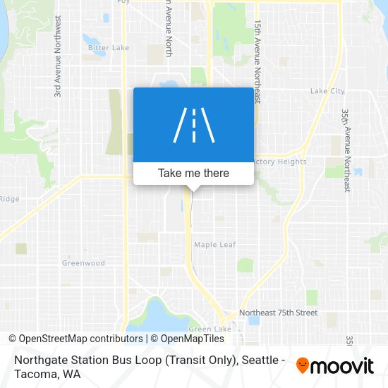 Northgate Station Bus Loop (Transit Only) map