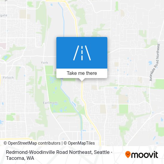Mapa de Redmond-Woodinville Road Northeast