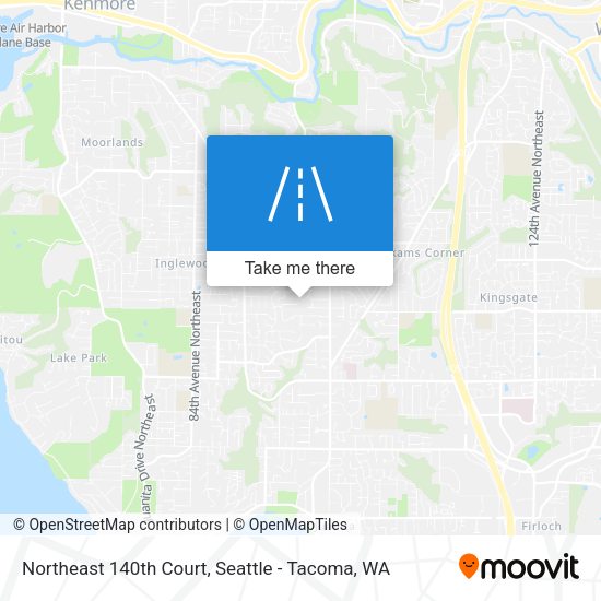 Northeast 140th  Court map