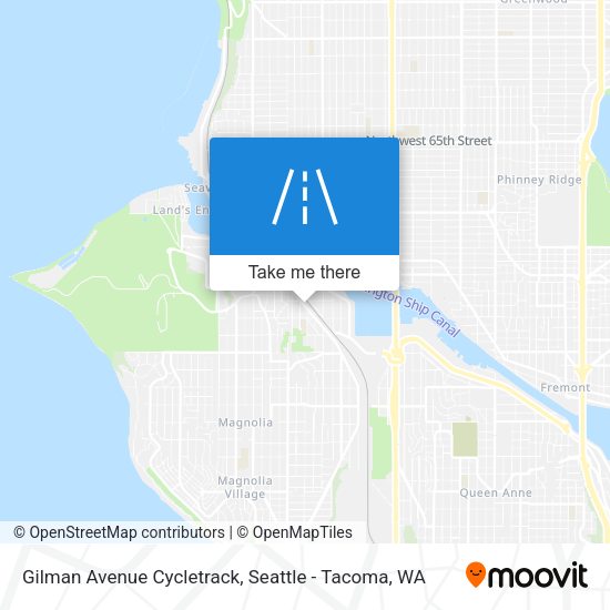 Gilman Avenue Cycletrack map