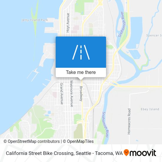 California Street Bike Crossing map