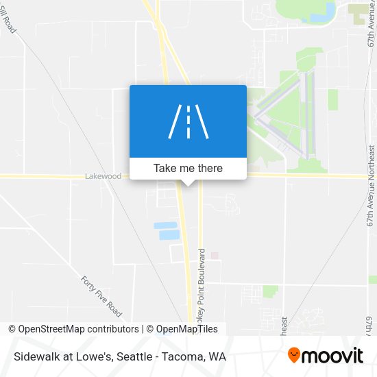 Sidewalk at Lowe's map